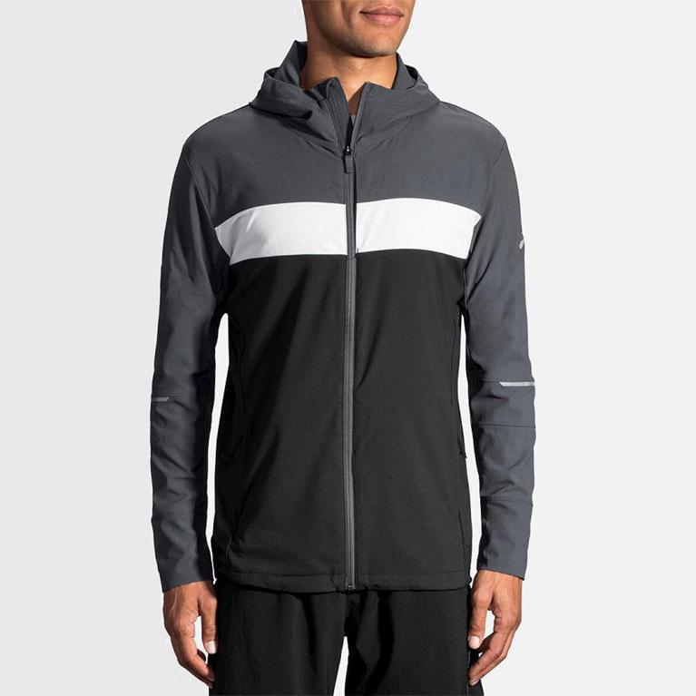 Brooks Canopy Mens Running Jackets Ireland Grey (YVHP-54372)